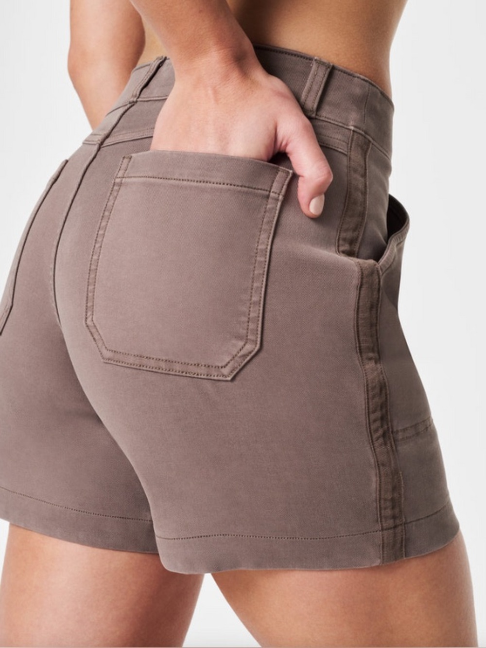 SPANX Stretch Twill Short 6” Women’s Size Large - Picture 2 of 6